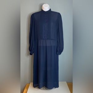 Vintage Bits & Pieces dress Sheer navy blue 6